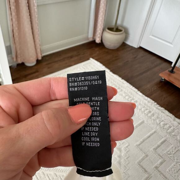 BCX Printed Short Sleeve Cold Shoulder Tea-Length Dress Black White S - Picture 9 of 9